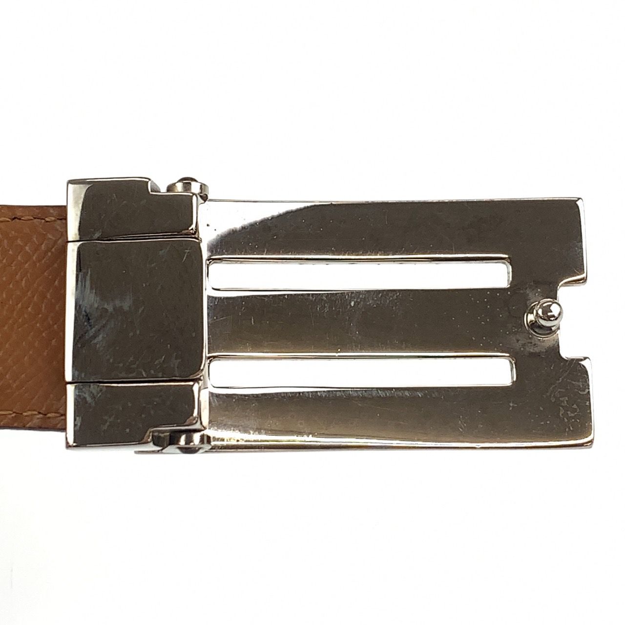 BVLGARI ブルガリ ブラック 黒 シルバー金具 レザー /メタル リバーシブルベルト メンズ 400964 【中古】 BVLGARI ブルガリ ブラック 黒 シルバー金具 レザー /メタル