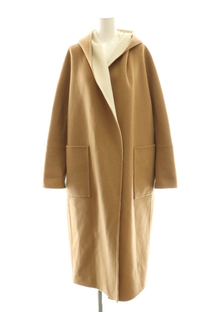 美品（ADORE）アドーア　ダッフルコート　ロングコート　ウール、カシミア混合 ADORE(アドーア)のカシミヤ混 2TONE リバーロングコート通販
