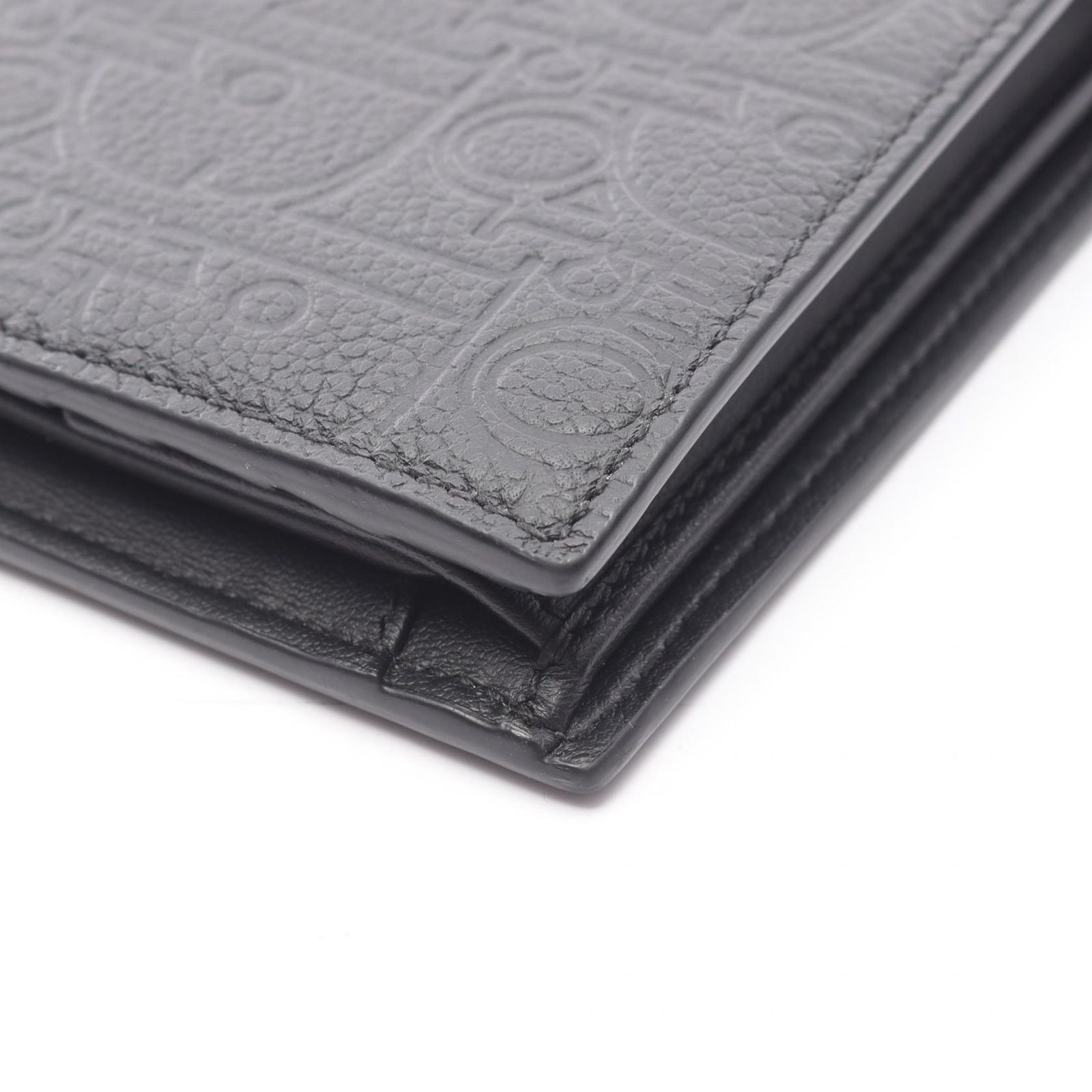  ディオール Dior 二つ折り財布 オブリークエンボスロゴ _H 00 N ブラック レザー グラビティ メンズ A その他 折り財布