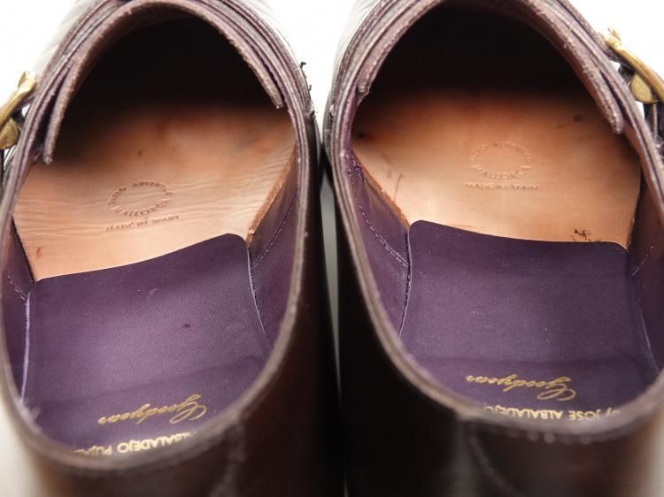  099 0926 カルミナ シングルモンク ダークブラウン カーフ 7.5 ドレス ビジネスシューズ ブーツ 革靴