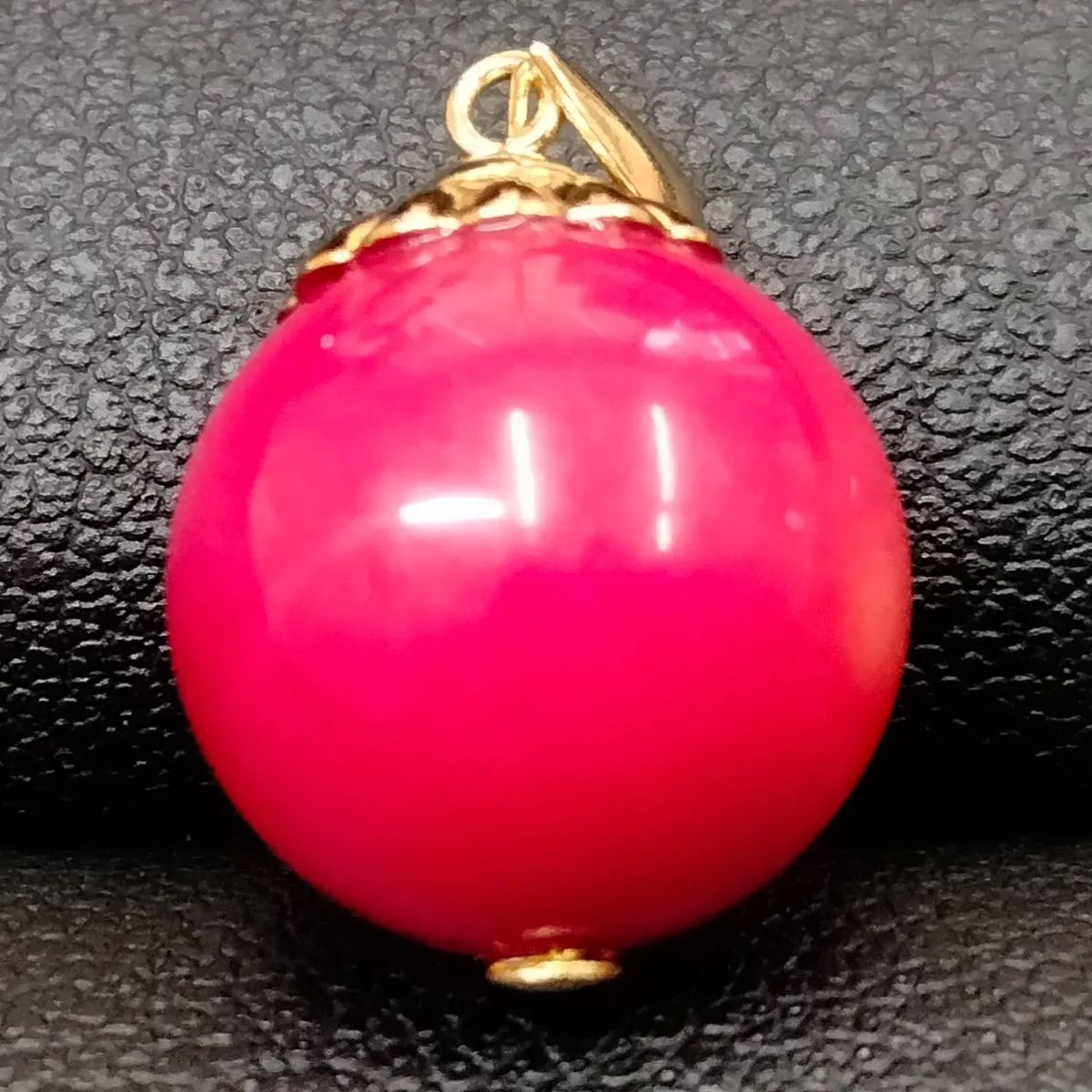 美品 天然珊瑚】K18金 赤珊瑚 ネックレス 12.1mm ペンダントトップ K18 