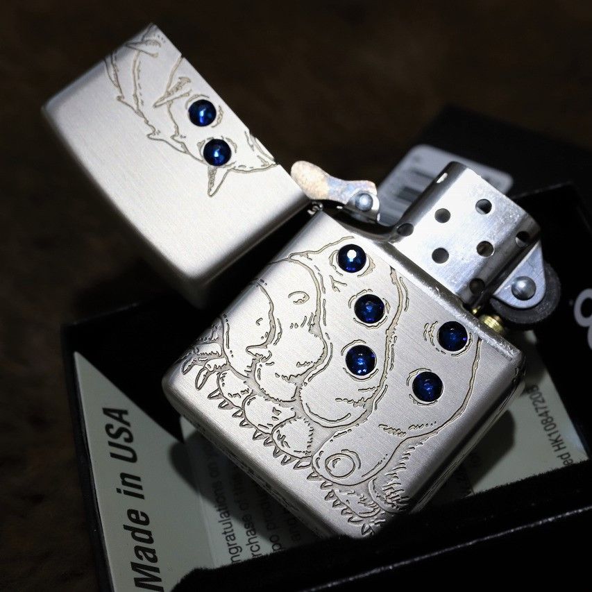 ZIPPO 風の谷のナウシカ 王蟲 青 ブルー シルバーいぶし ジッポ