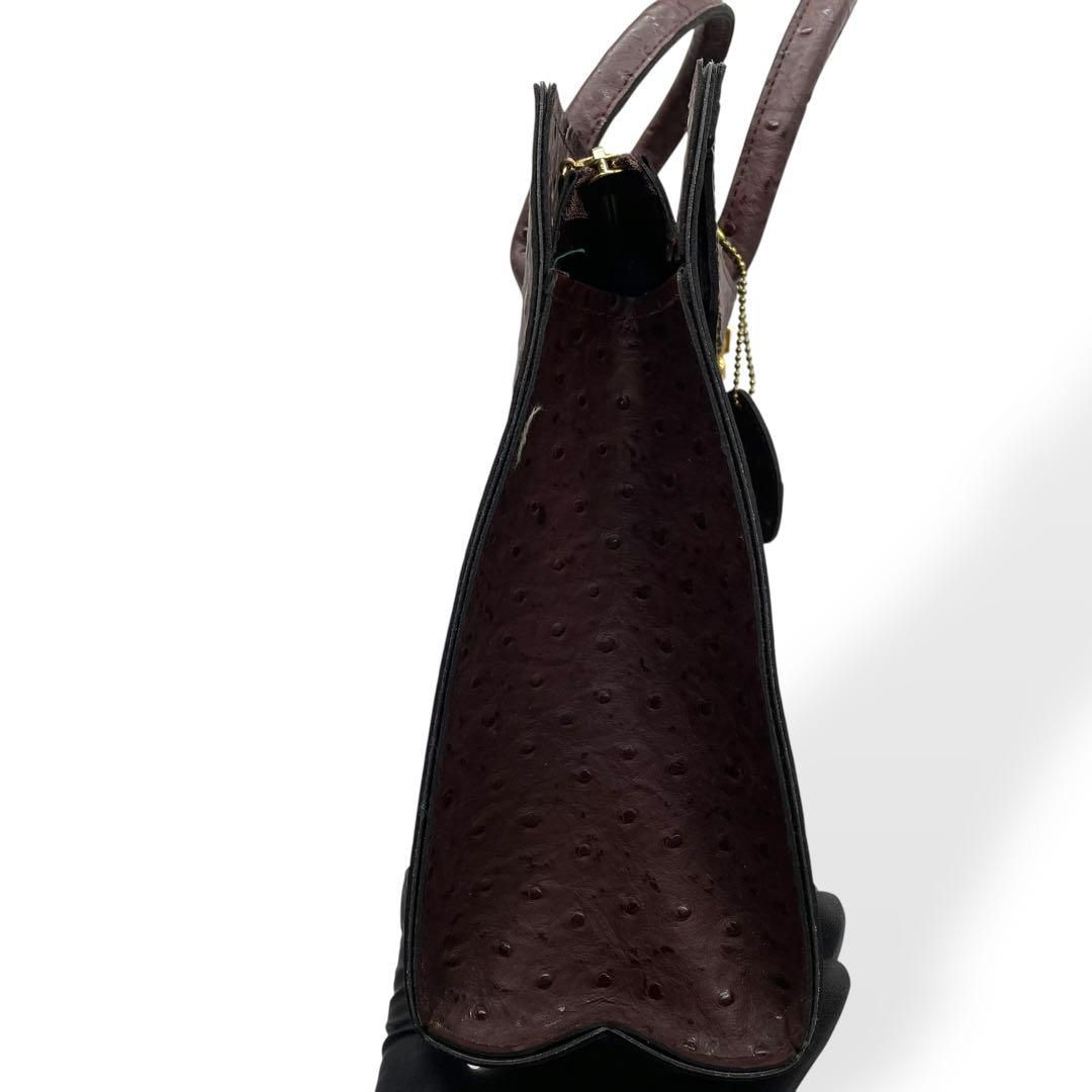 未使用級 valentino garcia ハンドバッグ オーストリッチ型押し