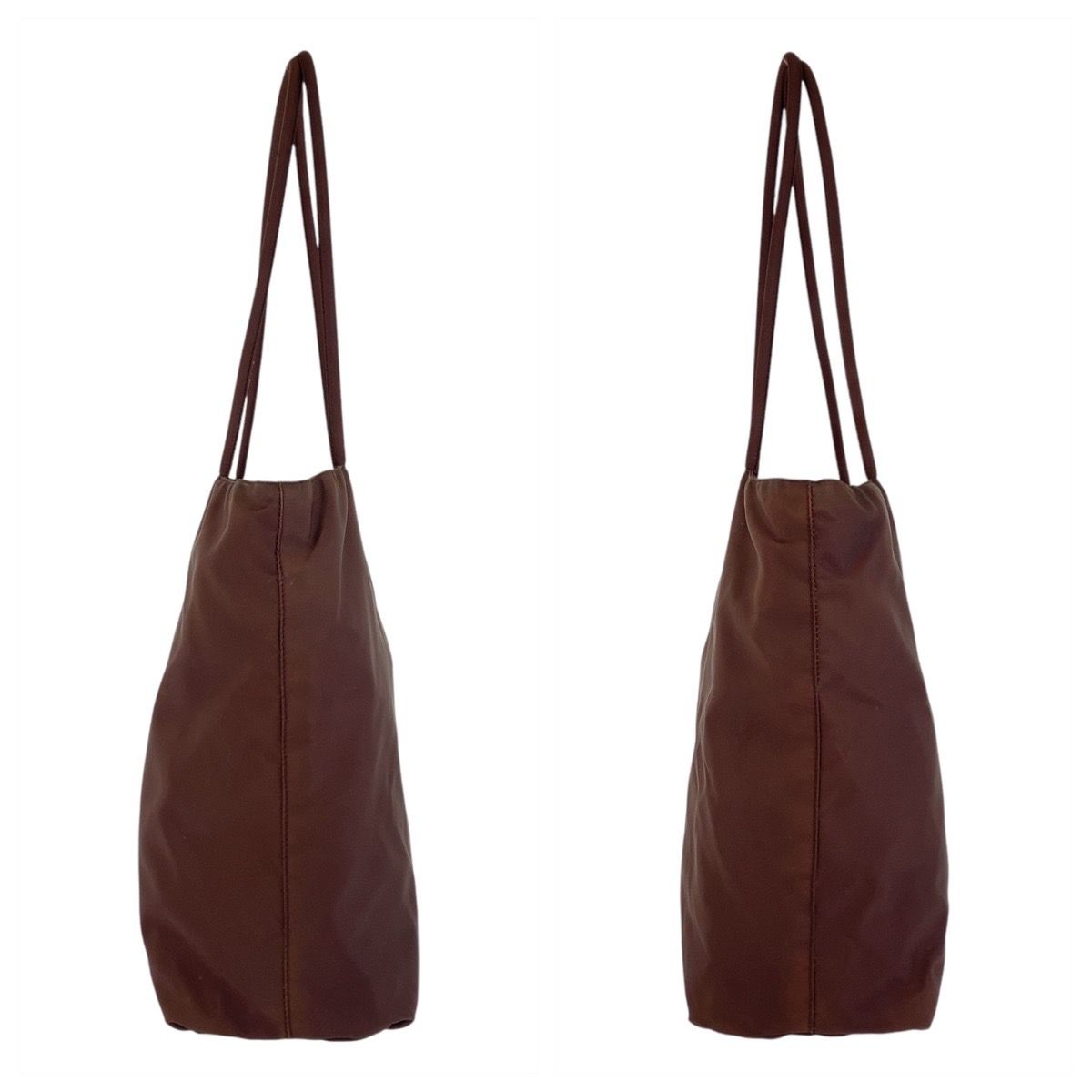 PRADA プラダ テスート 三角ロゴプレート ブラウン シルバー金具 ナイロン トートバッグ ショルダーバッグ レディース 500615【中古】 -  メルカリ