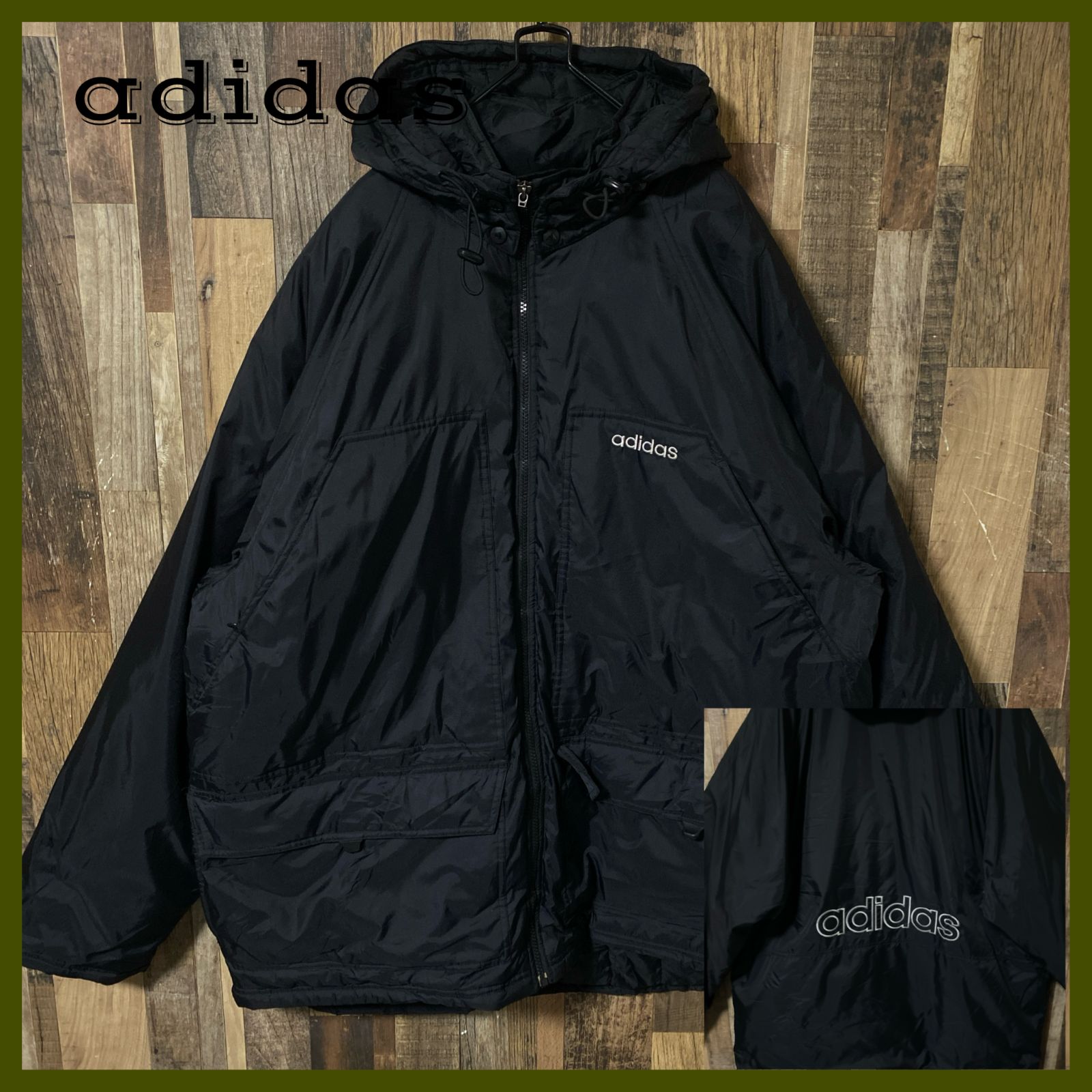ダウン アディダス ブラック XL ビックシルエット ジャケット メンズ 