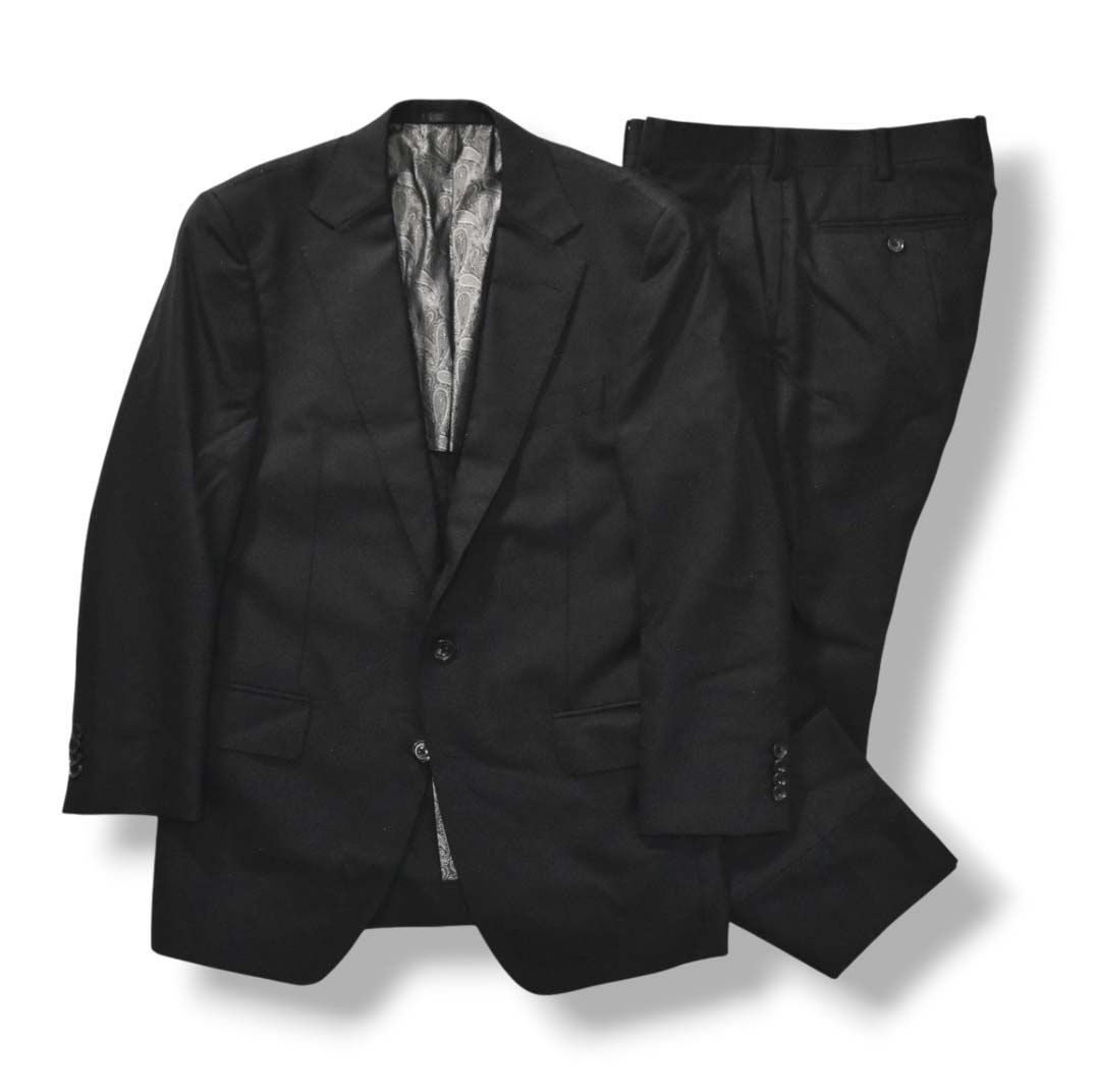 セットアップ ダブルスーツ ブラック 極上ウール 銀座グローバルスタイル GINZA Global Style シングル スーツ