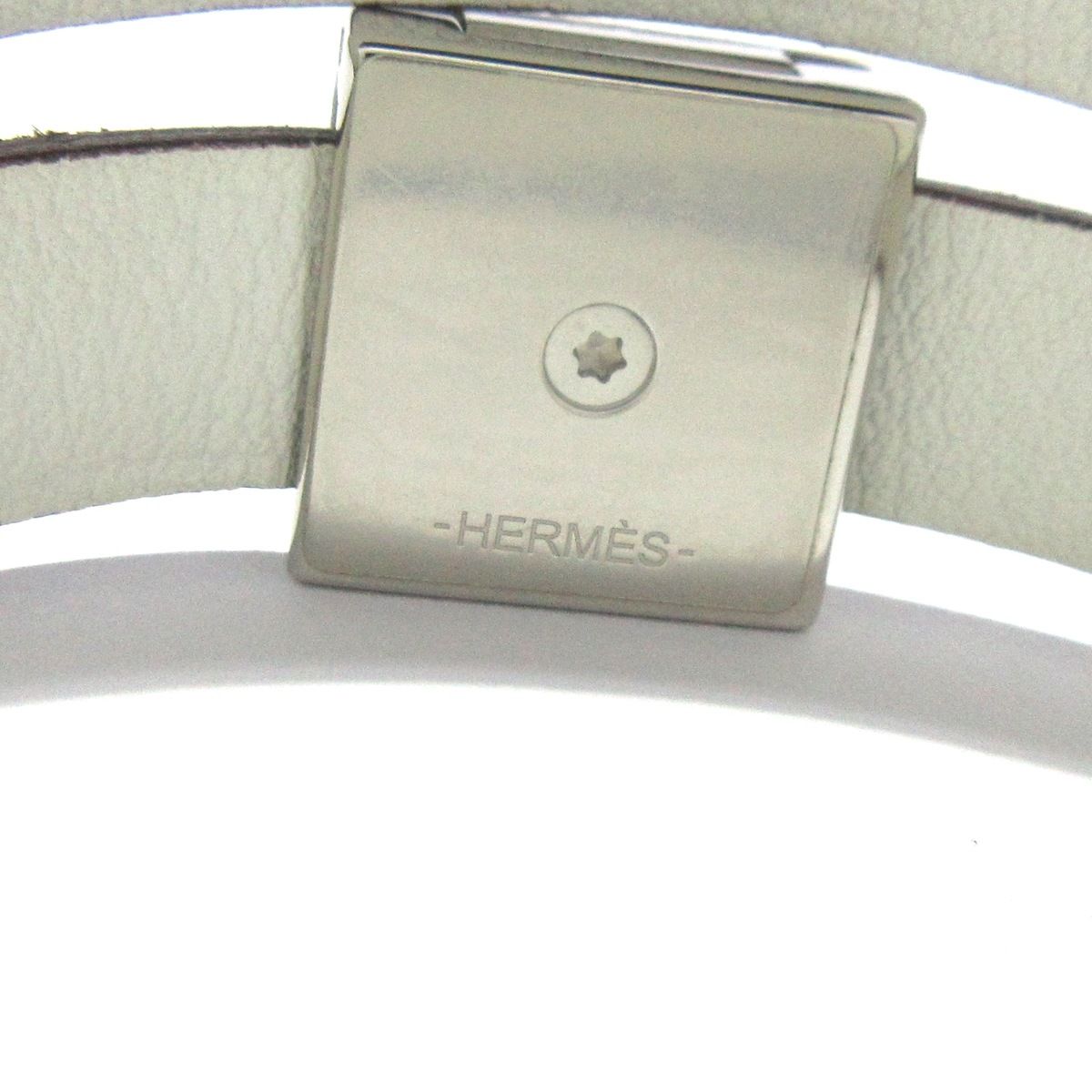 HERMES(エルメス) ブレスレット美品 メドール アンフィニ ドゥブルトゥール ヴォースイフト×金属素材 ダークブラウン×白×シルバー - メルカリ