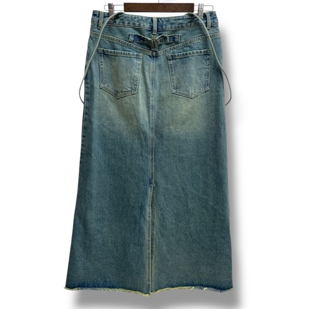 MONN.:.(モン)】LOOSE DENIM SKIRT ライトグレー38 パル PAL 【RIVE