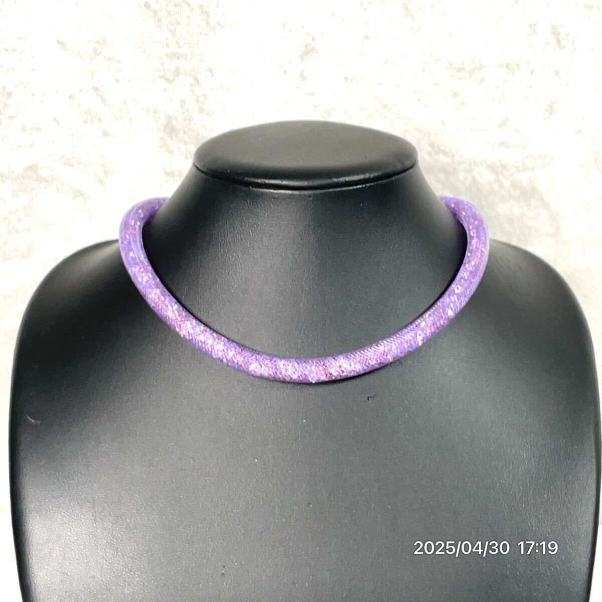 SWAROVSKI スワロフスキー メッシュ風 クリスタル パープル