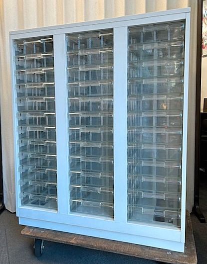 ダイシン工業 A4 深型クリスタルトレー書庫 ホワイト 幅900 奥450 高1090 レタートレー 書類整理