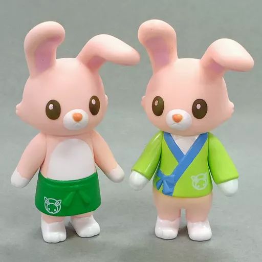 中古】食玩 トレーディングフィギュア うさぎのよもぎとこまめ 
