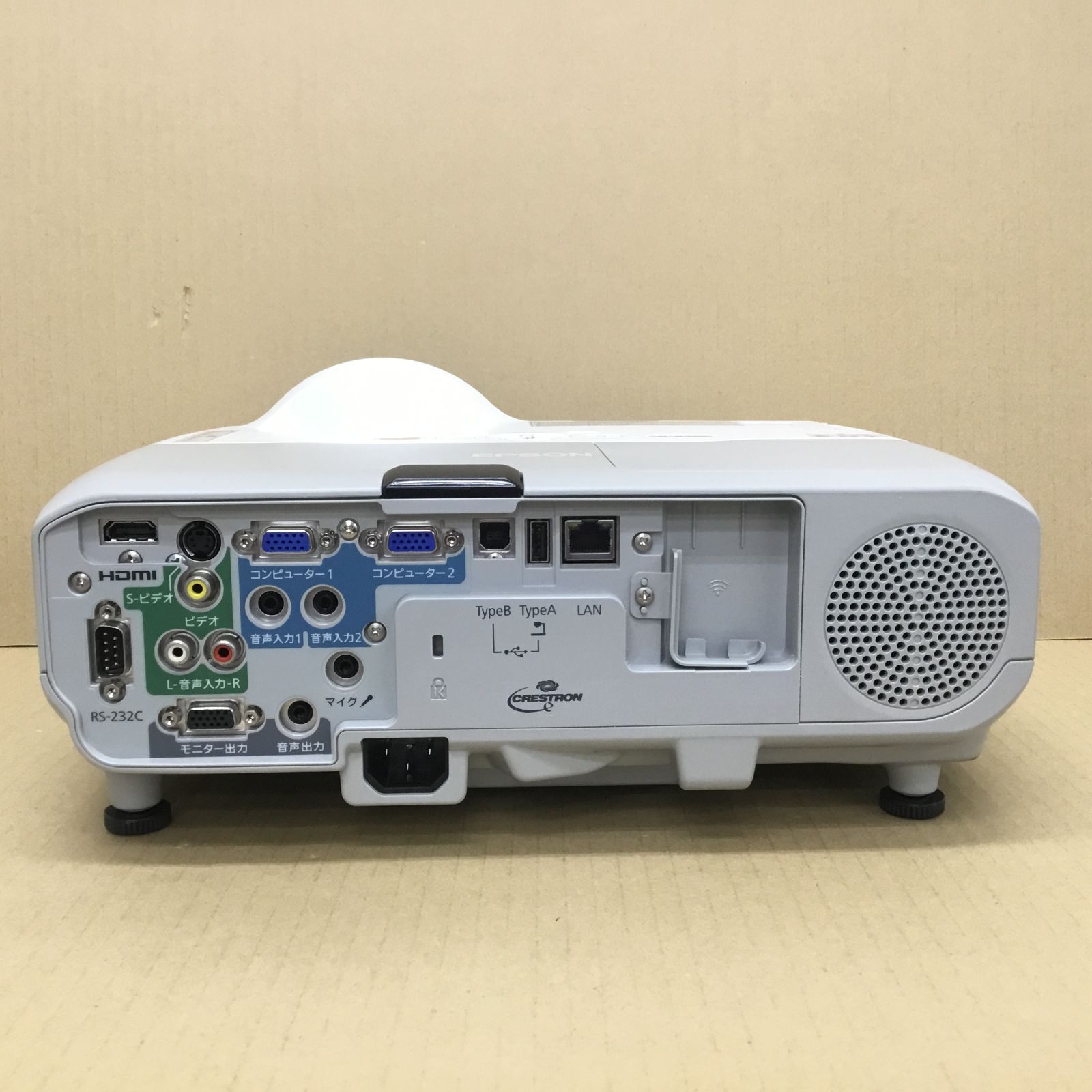 ランプ使用1386時間 エプソン ビジネスプロジェクター EB-435W 3000lm HDMI WLAN(アダプター欠品) リモコン D-SUB  USB-B - メルカリ