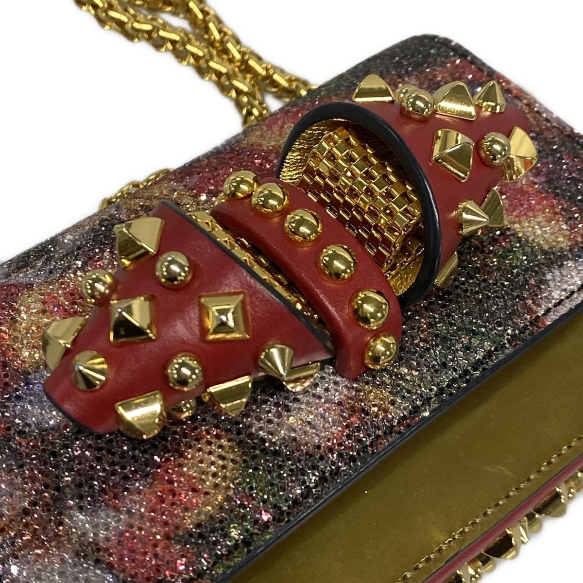 ❣️クリスチャンルブタン★スイートチャリティー★ベージュ★パーティーバッグ★金 クリスチャンルブタン Christian Louboutin ショルダーバッグ