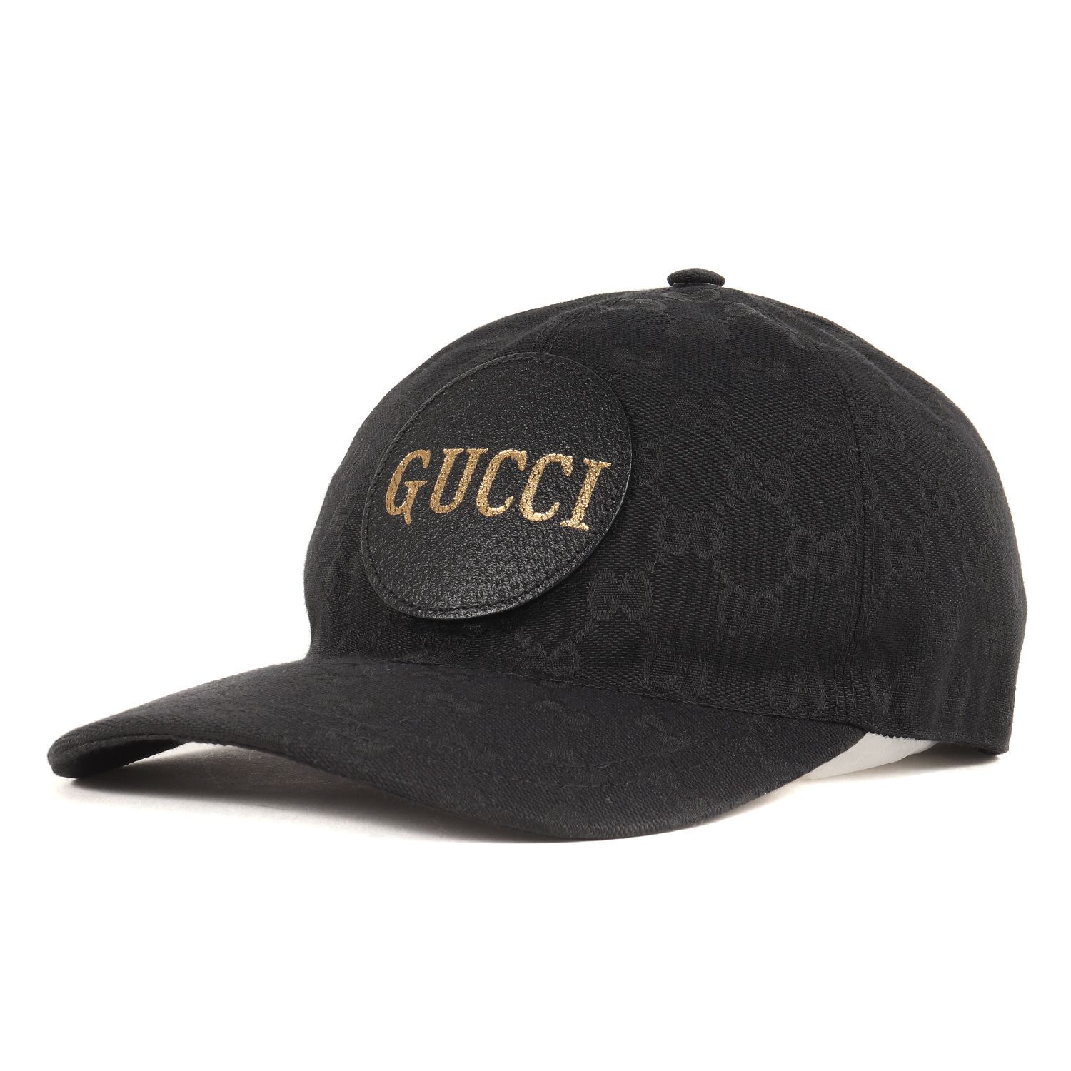 美品 GUCCI グッチ キャップ サイズ:L(59cm) レザーワッペン GG