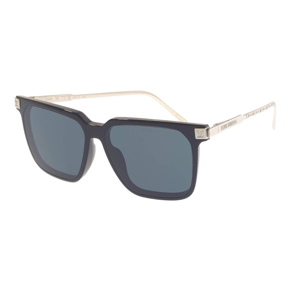 LOUIS VUITTON ルイヴィトン LVライズ スクエア ダークブルーレンズ シルバー ウェリントンサングラス･メガネ-1.0g|Z1667E ♀ A レディース 591859