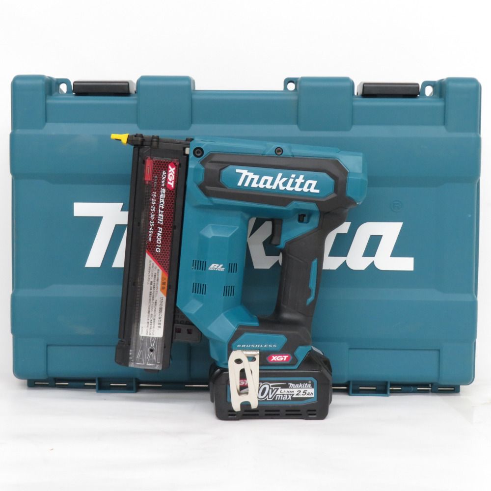 makita マキタ 40Vmax 2.5Ah 40mm 充電式仕上釘打 ケース・充電器・バッテリ1個セット FN001GRD 中古美品