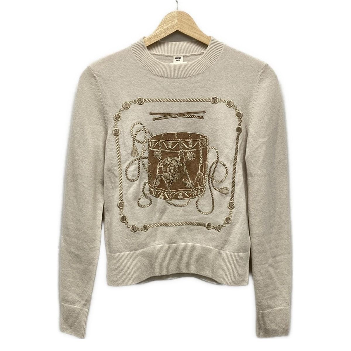 HERMES(エルメス) 長袖セーター サイズ34 S レディース美品 - ダーク 