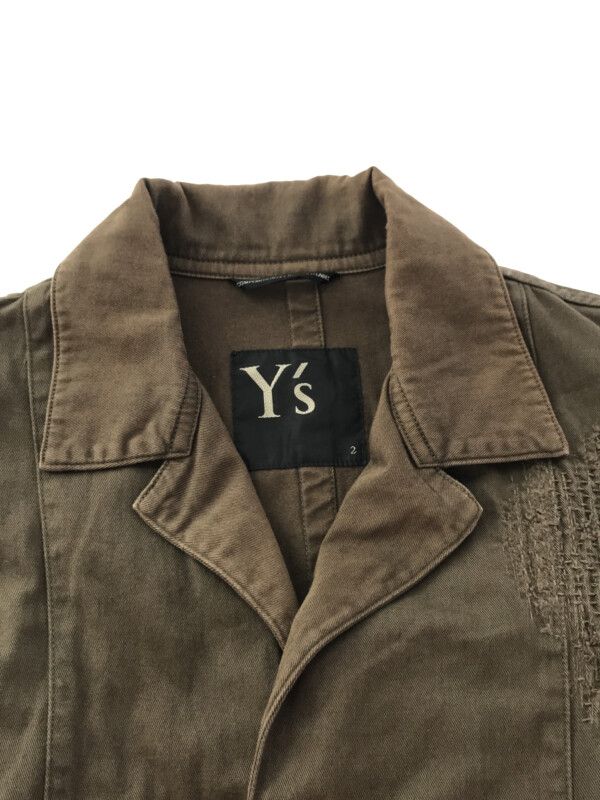 Y's ワイズ 16SS ダメージ加工カバーオール カーキ 2 - MODESCAPE