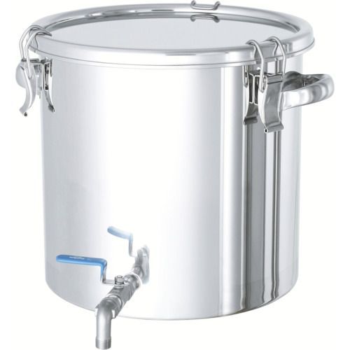 日東 ステンレスタンク ストレート密閉タンク ボールバルブ付 ７Ｌ