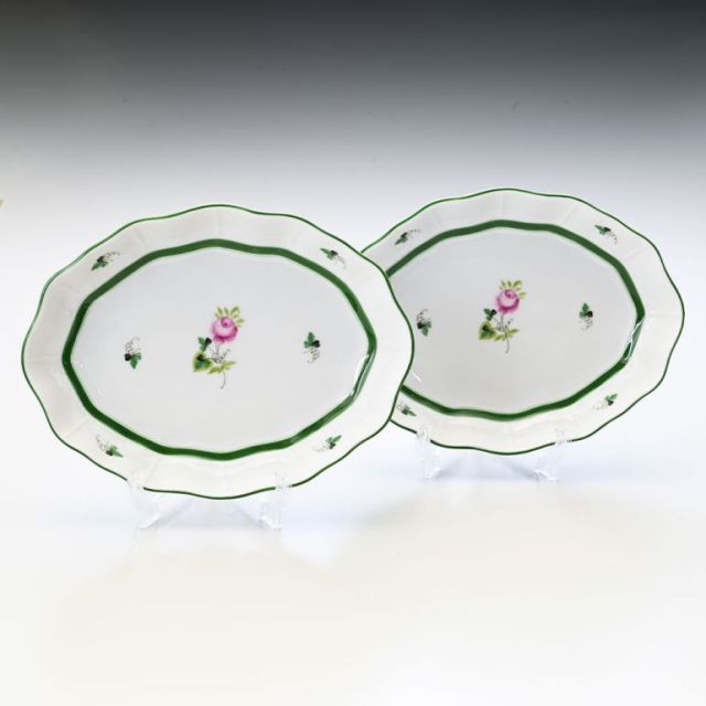 新品 ヘレンド ファンシーディッシュ ペア 2個セット ウィーンのバラ