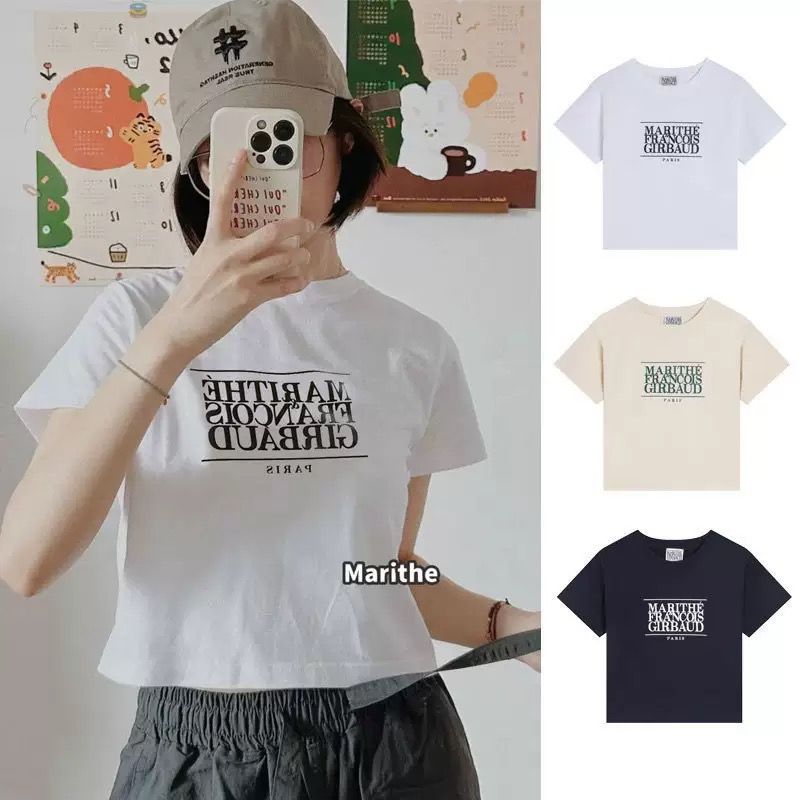 MARITHE + FRANCOIS GIRBAUD Tシャツ W CLASSIC LOGO TEE 半袖