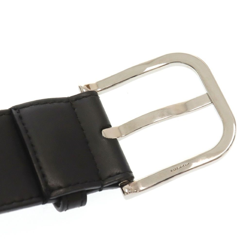 FENDI (フェンディ) ズッカ柄 レザーベルト ブラック/ブラウン