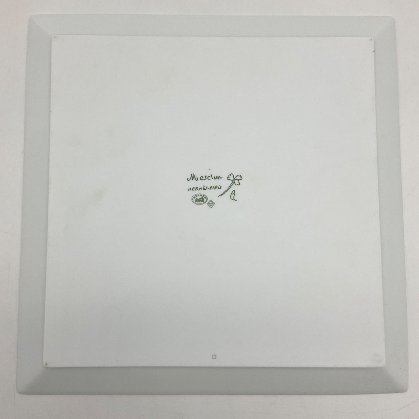 エルメス　メスクラン　スクエアプレート　19cm HERMES エルメス メスクラン スクエアプレート 皿 ハーブ サラダ