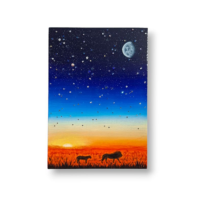 夕暮れのサファリ ライオン