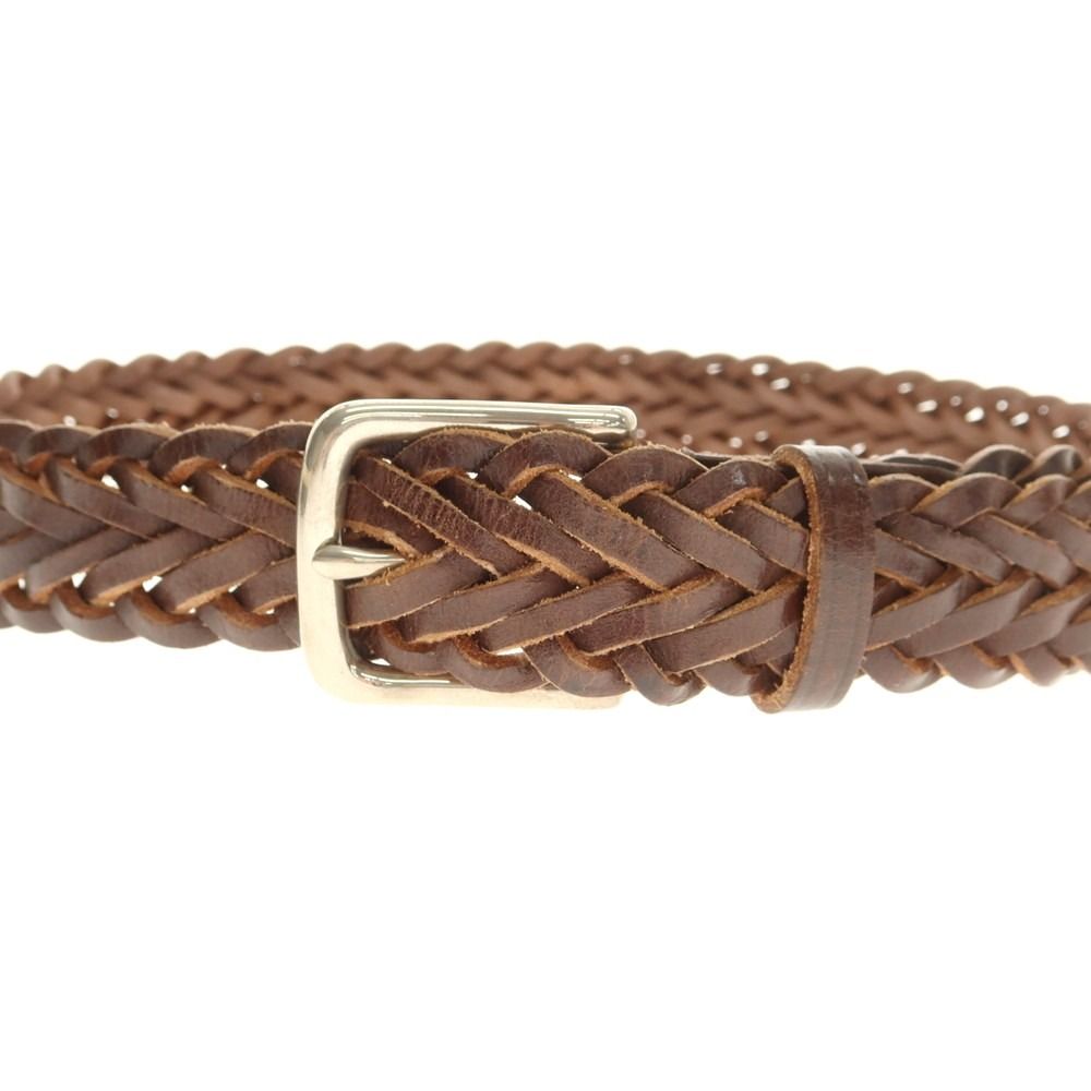 美品✨ホワイトハウスコックス ブラウン メッシュベルト 茶色 ホワイトハウスコックス 32mm メッシュベルト ブラウン 36/90 L