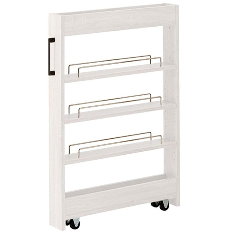 アイリスプラザ IRIS PLAZA 隙間収納ロータイプ ホワイト 幅10cm FRM-001-IR 0