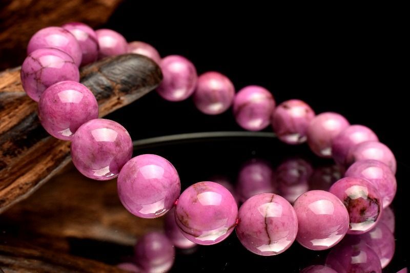 １点物 5A級 高発色 コバルトドロマイト コバルトカルサイト 9.5mm ブレスレット パワーストーン 天然石 _MA8644