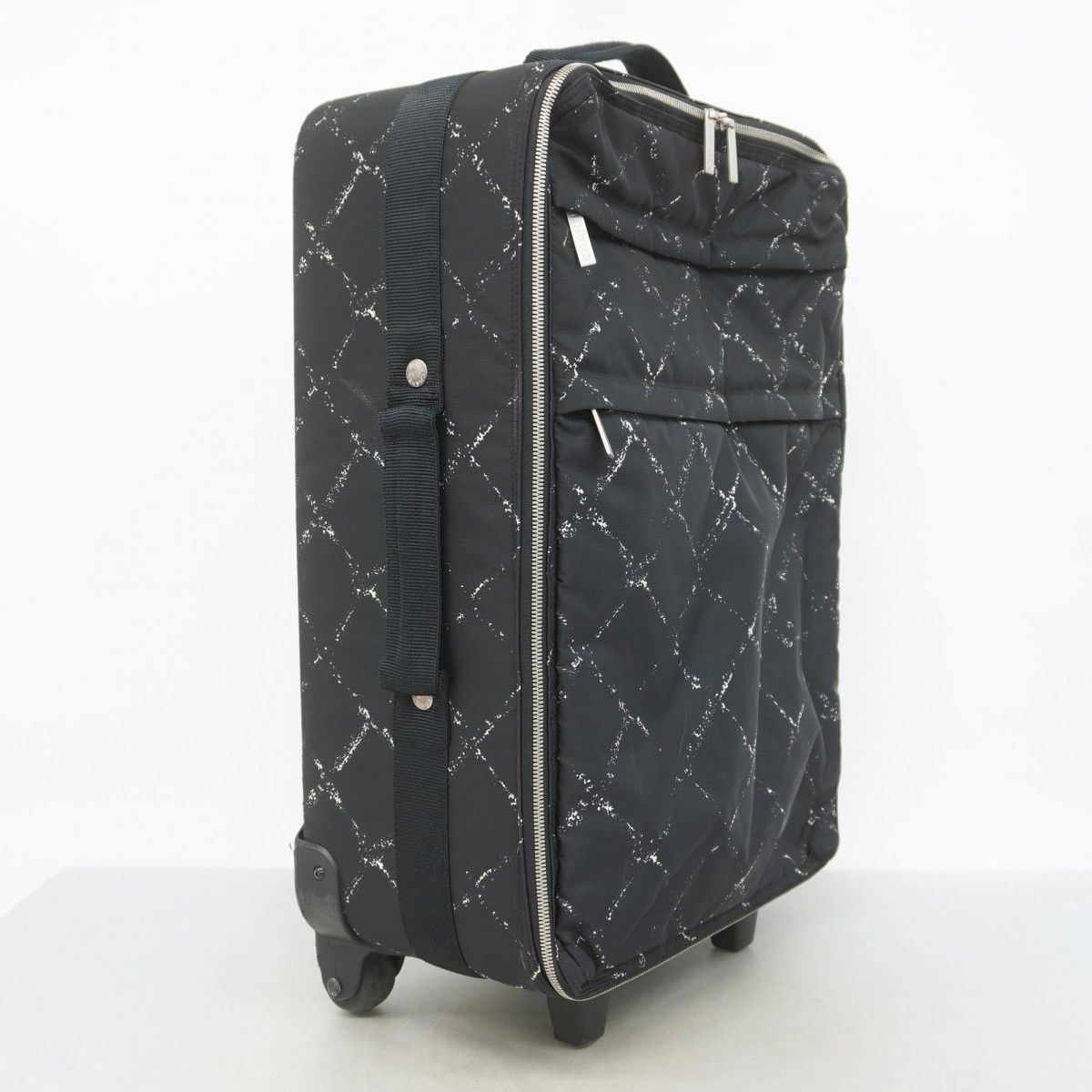 5hb0358-h】シャネル キャリーバッグ 旧トラベル ナイロン ブラック  