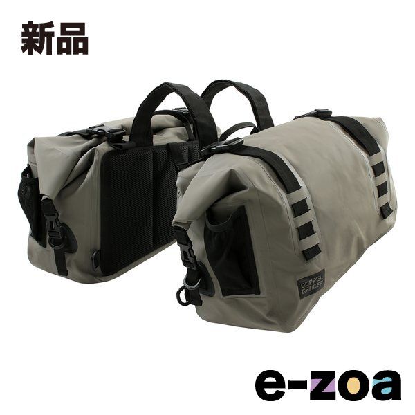 DOPPELGANGER ドッペルギャンガー バイク用 ターポリンサイドバッグ 容量40L 片側20L |ストームカーキ DBT393-KH 2648151