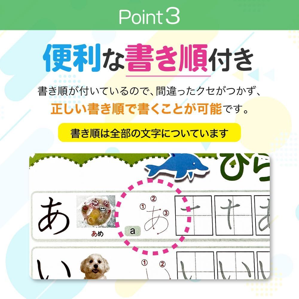 知育玩具 書き順付練習シート