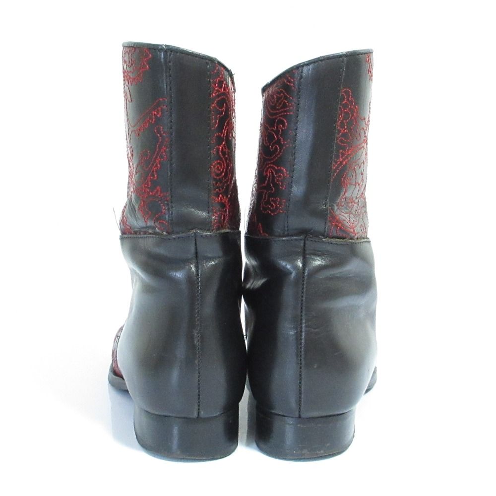 レザー ショートブーツ