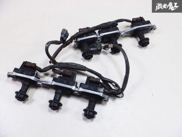 実動車外し!! 日産純正 BNR32 BCNR33 スカイライン GT-R 後期 H.5 RB26DETT イグニッションコイル 6本 22433-60U02 棚D8L