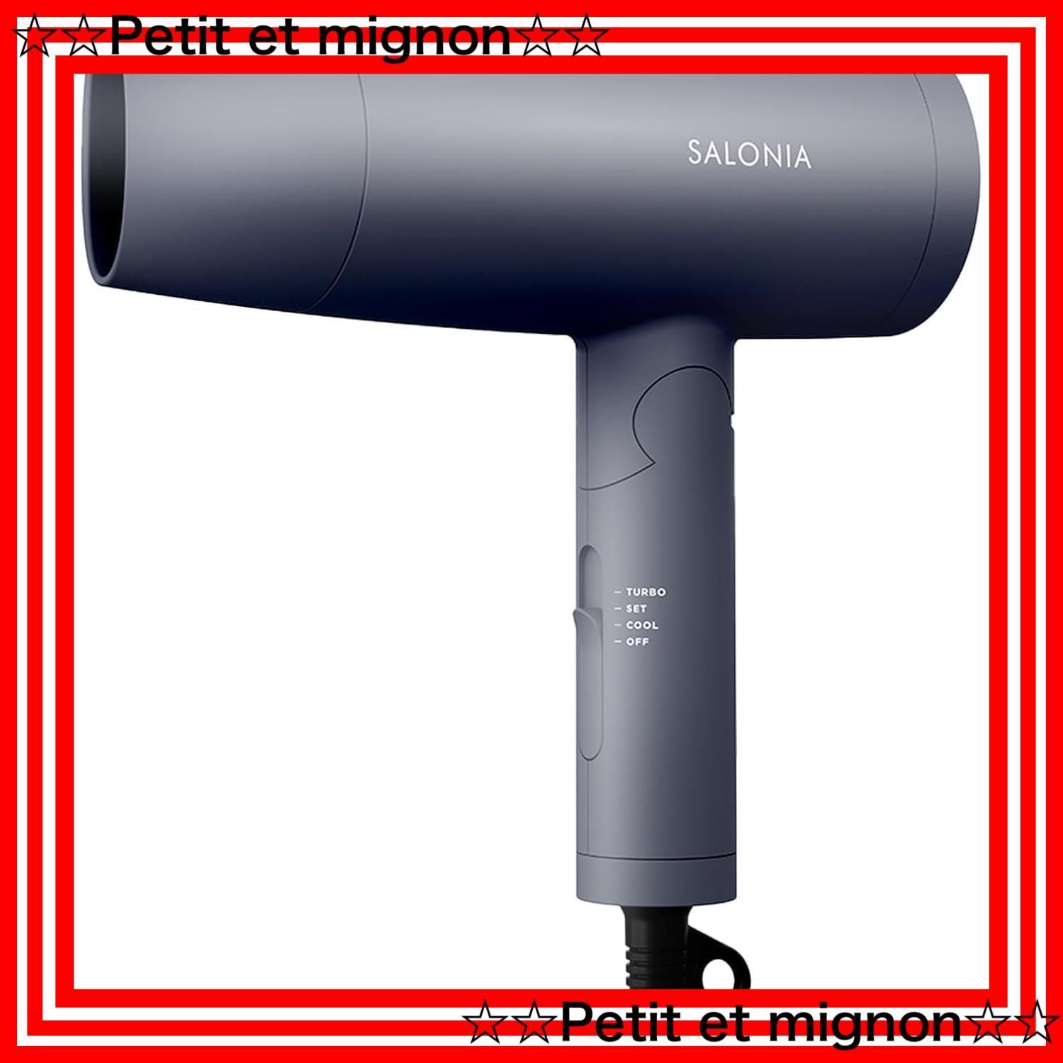 【即日発送】軽量 速乾 マイナスイオン 大風量 ドライヤー ヘアドライヤー スピーディーイオン SL-013GR サロニア グレー SALONIA