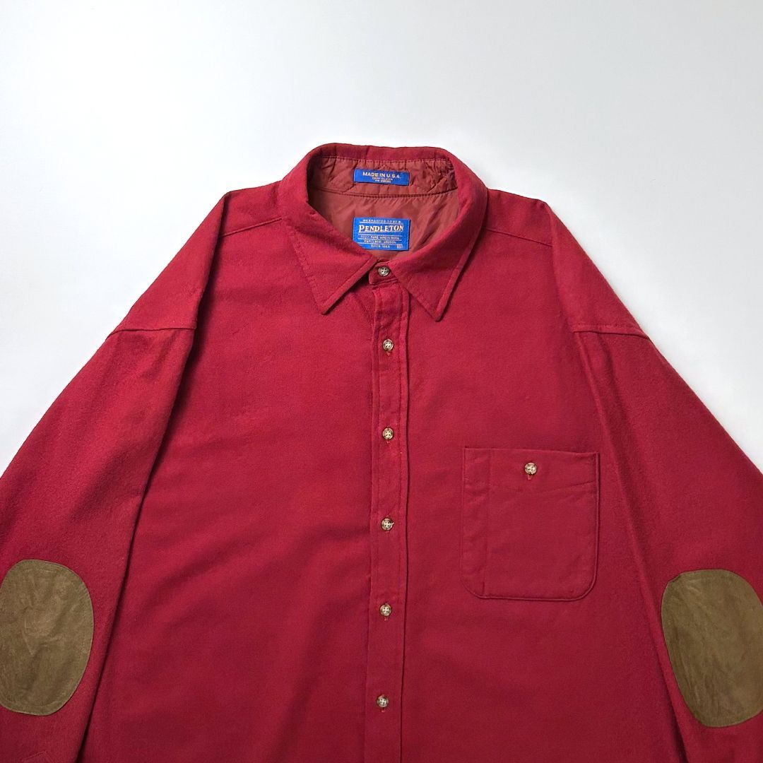 PENDLETON ペンドルトン ウールシャツ XL ワインレッド ボルドー USA製