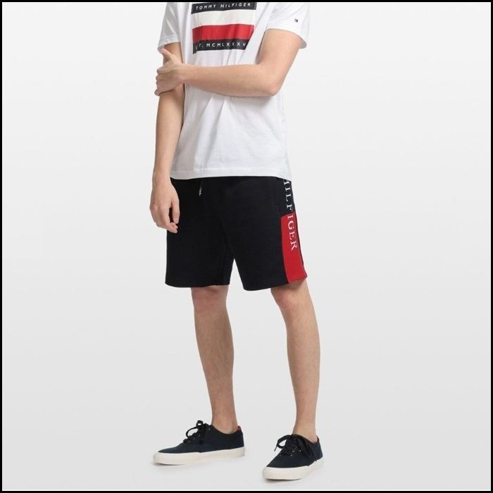 スウェットショーツ ハーフパンツ ネイビーS-XL TOMMY HILFIGER