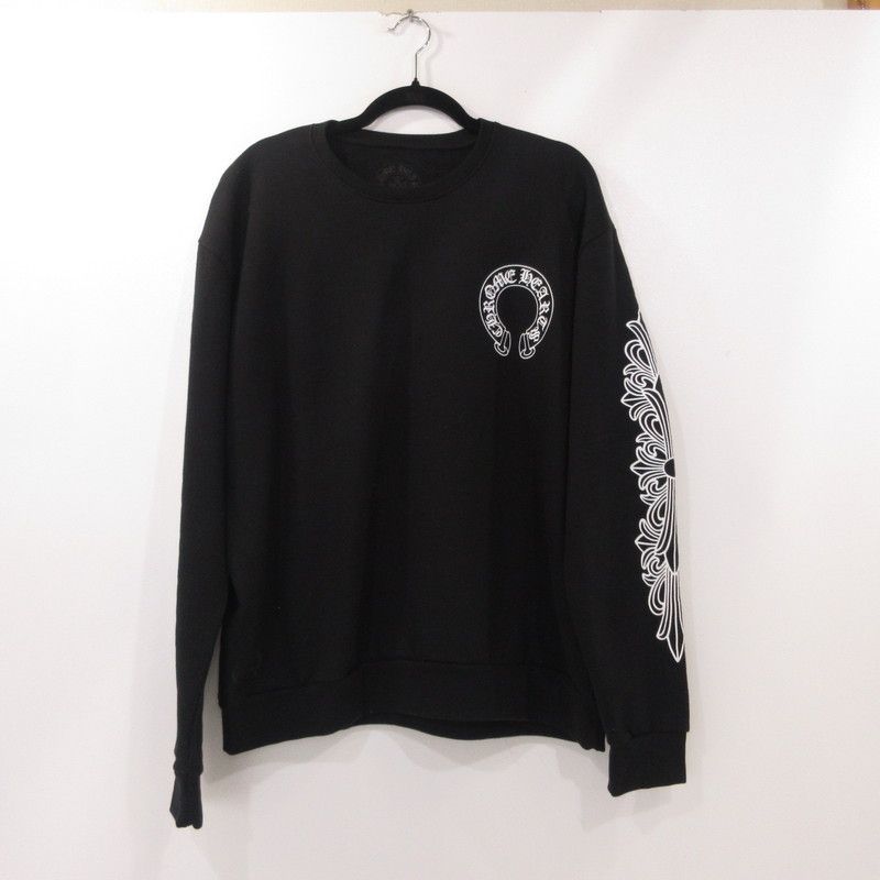 姫路東店 CHROME HEARTS | クロムハーツ スウェット Horseshoe Crewneck Sweatshirt 408196533 ブラック サイズ M 108