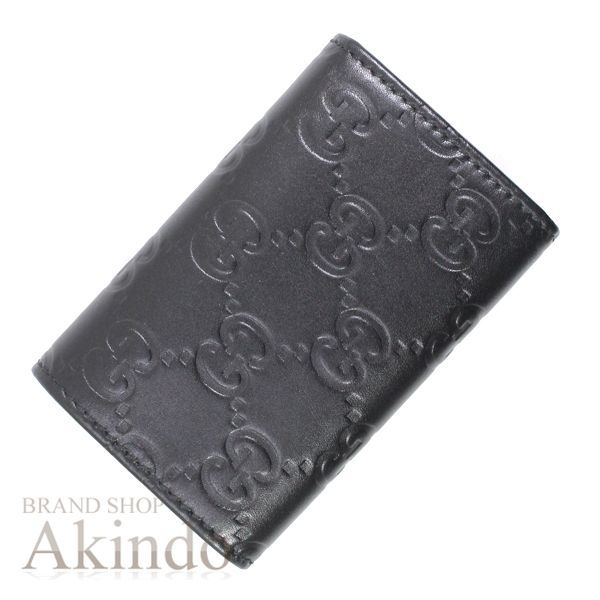 ♥ グッチ キーケース 鍵 6連 黒 ブラック GGシマレザー 本革 レディース メンズ 138093 GUCCI ゴールド金具 プレゼント ギフト ブランド おしゃれ 定番 人気 必須 必需品