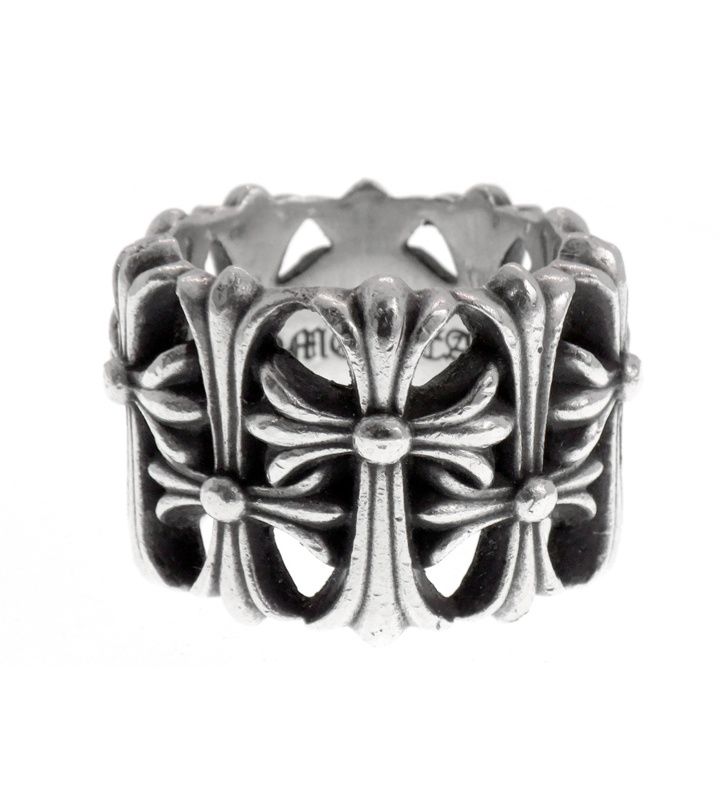 クロムハーツ CHROME HEARTS 【 CEMETERY 】 セメタリー クロス シルバー リング n8714