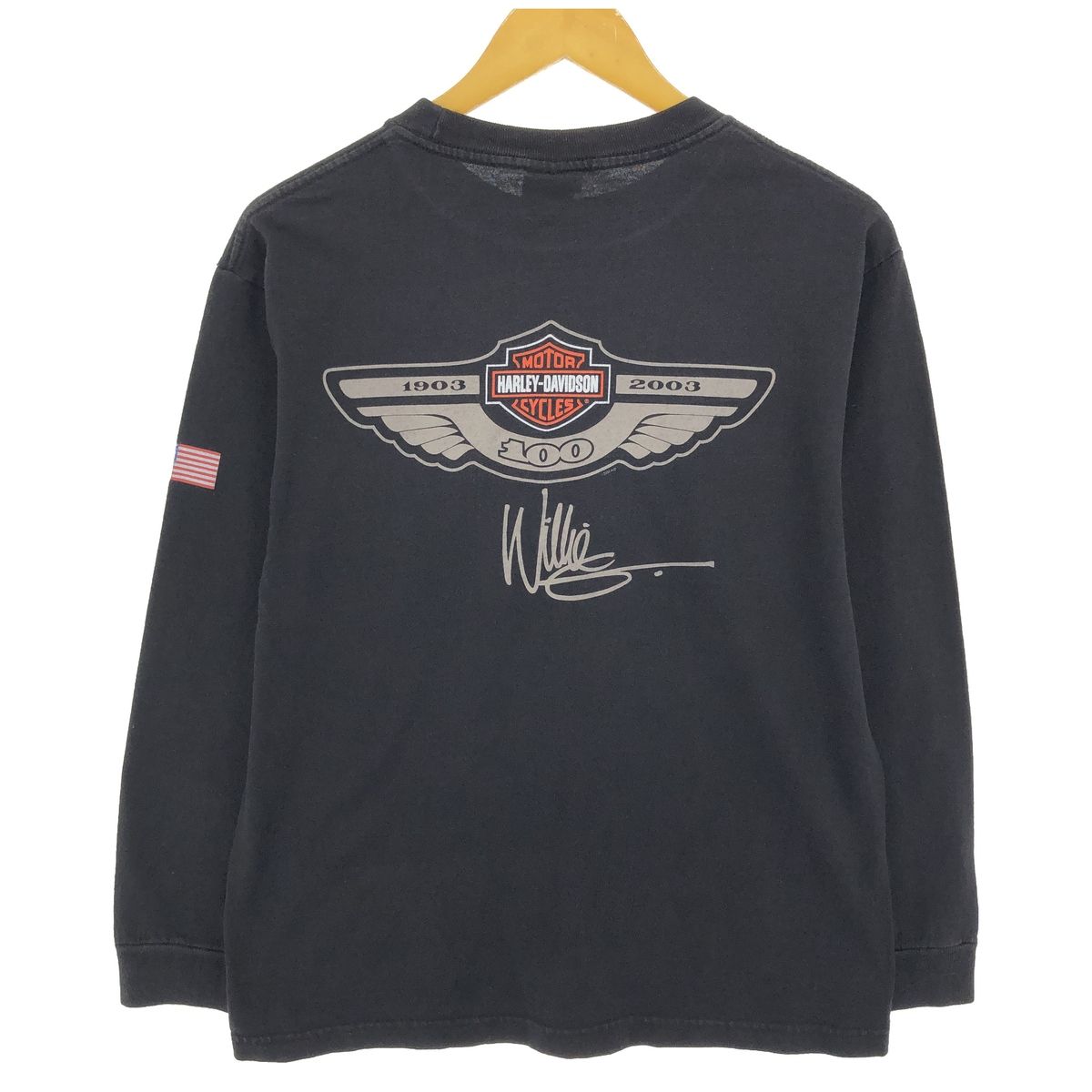 Harley-Davidson ロンT レア]00's Harley-Davidson/ハーレーダビッドソン 長袖Tシャツ ロンT