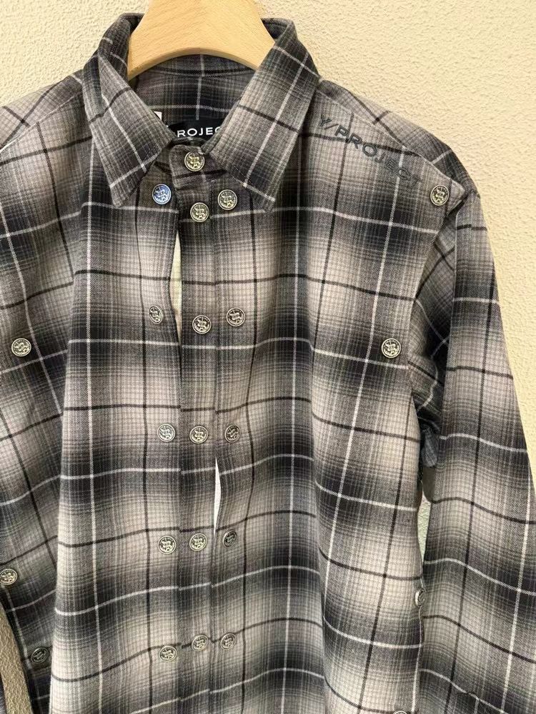 Y/PROJECT SNAP OFF FLANNEL SHIRT