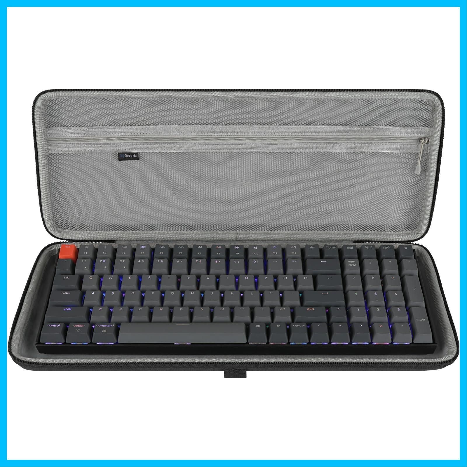 【特価商品】Geekria 90%-96% キーボードケース、100キーコンピュータメカニカルゲーミングキーボード用ハードシェルトラベルキャリングバッグ、Keychron K4、RK Royal KLUDGE RK96/RK100、nuphy Halo96/A
