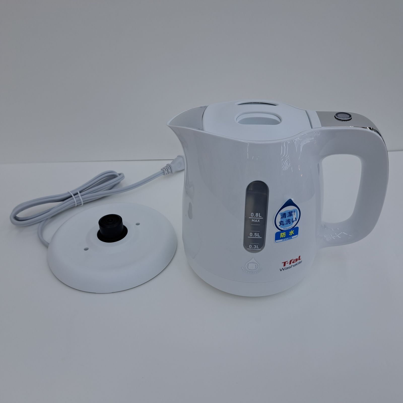 T-fal（ティファール） 電気ケトル 0.8L 防水 丸洗い 抗菌 