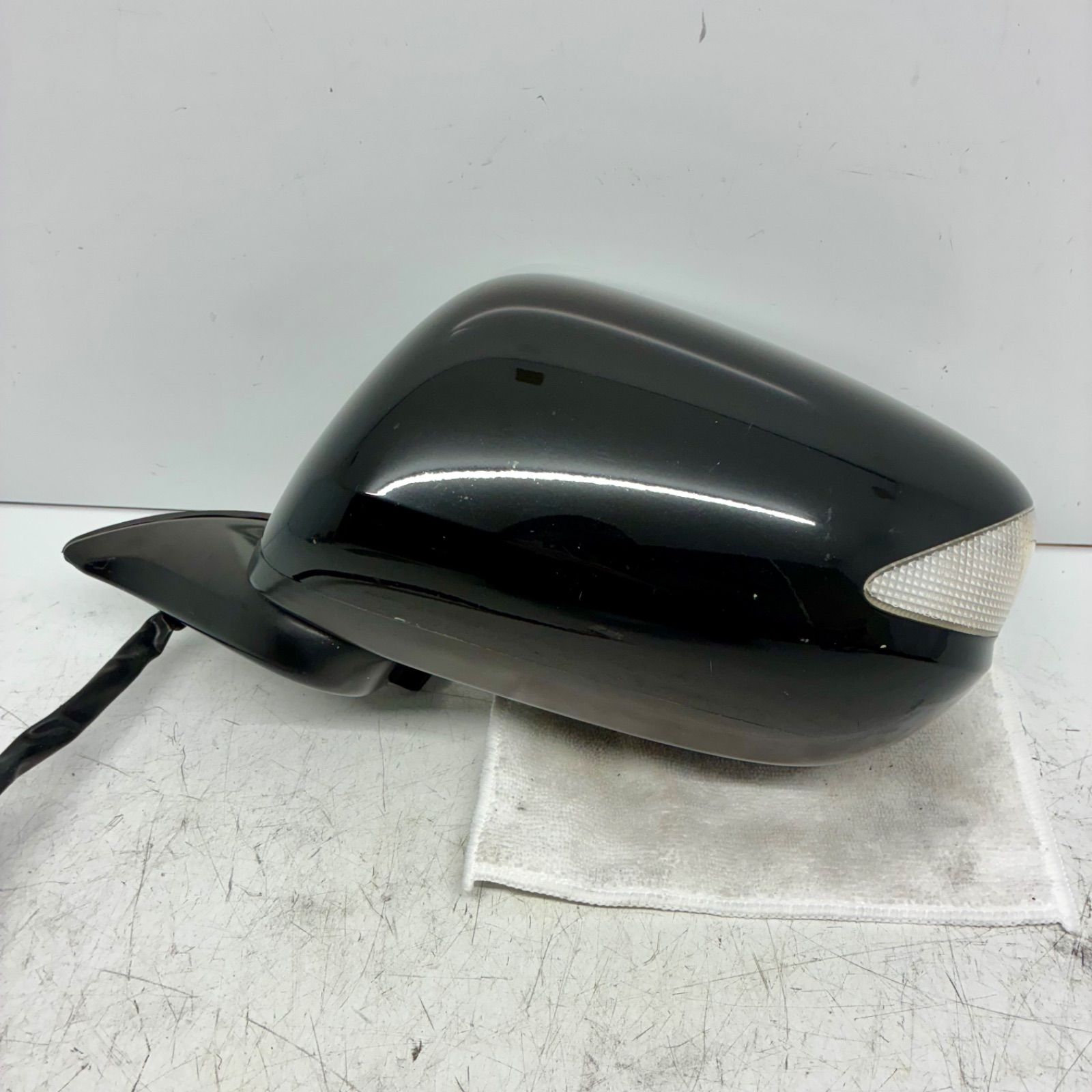 ホンダ GE6 GE7 GE8 フィット FIT ドアミラー サイドミラー 左側 助手席側 L 9ピン 9P ウィンカー付 黒 ブラック NH731P P71592