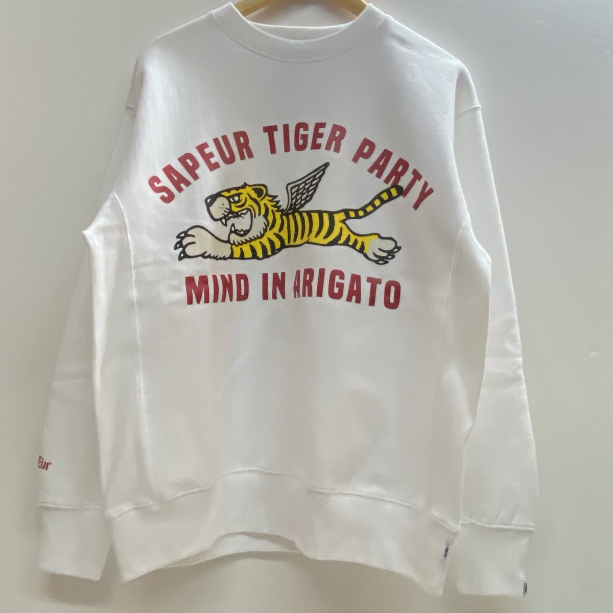 sapeur スウェット ホワイト　レオパードヘッド sapeur スウェット ホワイトレオパードヘッド