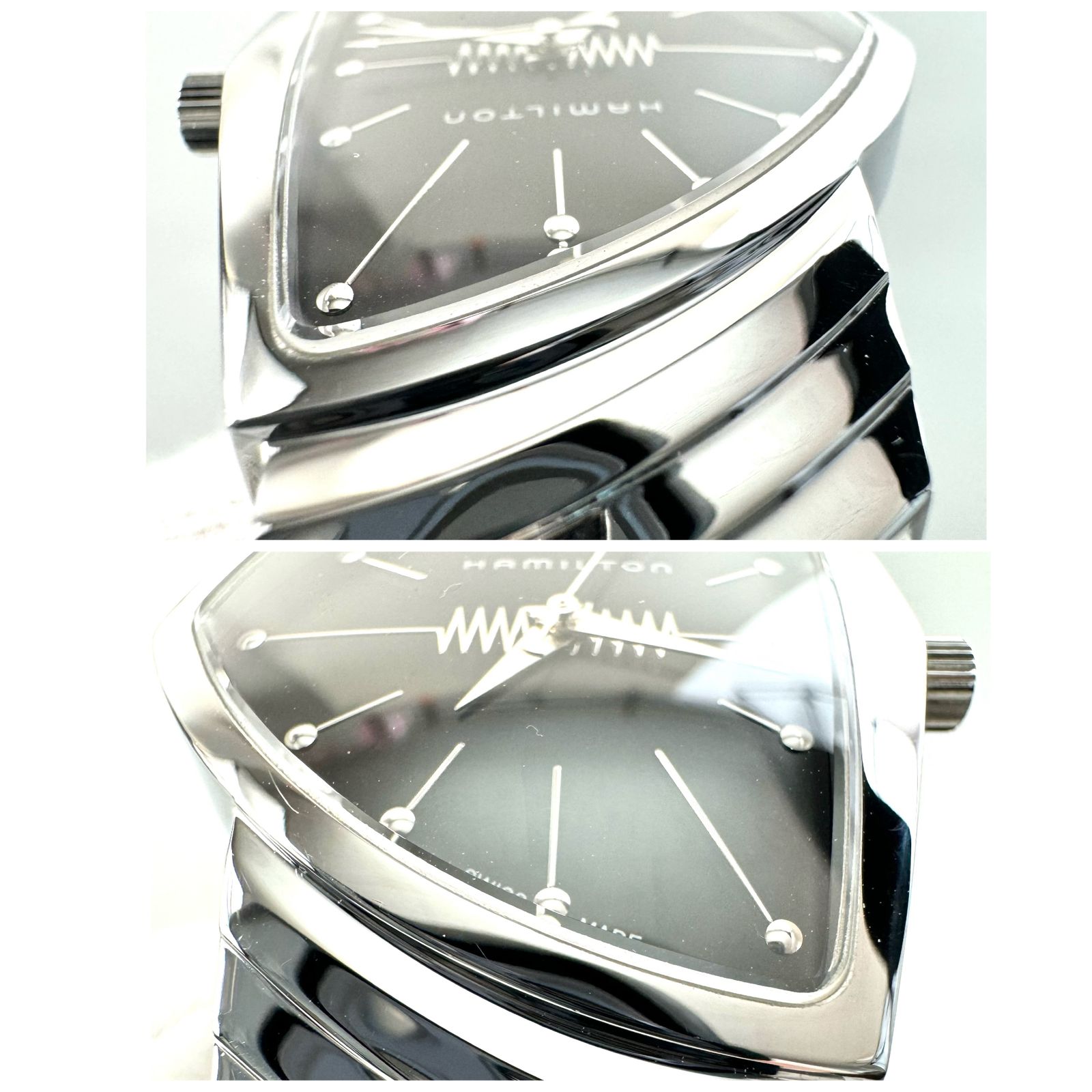 美品】ハミルトン HAMILTON ベンチュラ H244810 クォーツ 蛇腹ベルト 