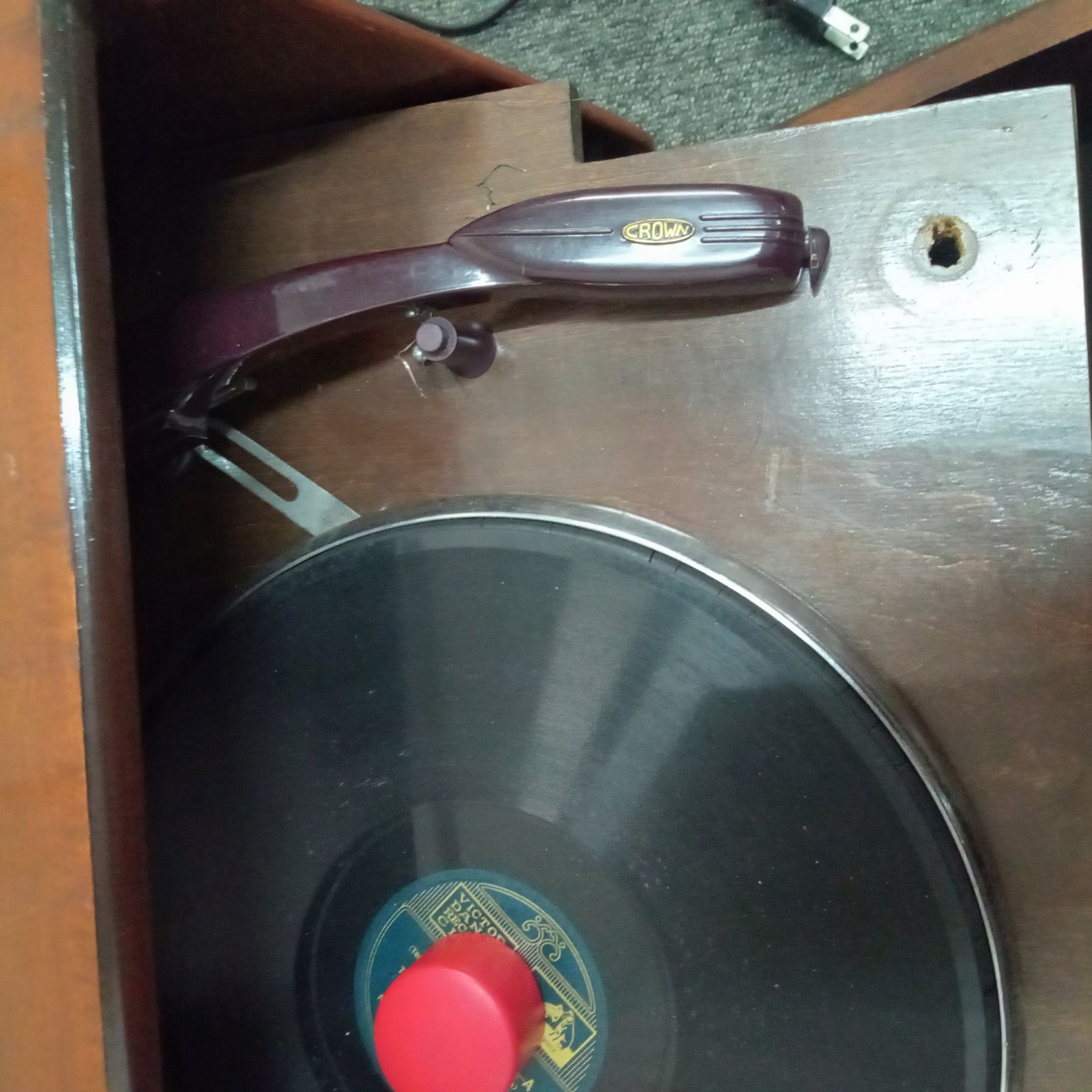 ◯ ターンテーブル アンティーク レコードプレーヤー ナショナル 木製 